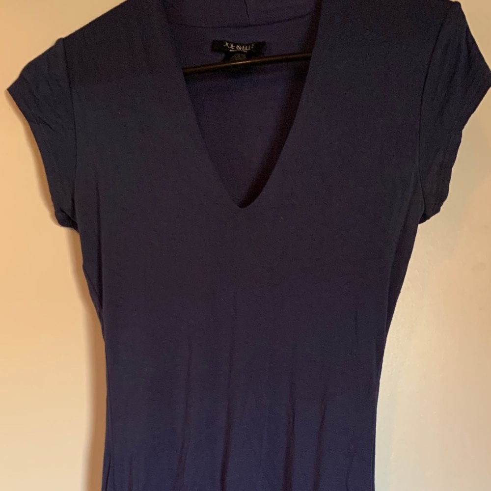 Blue fitted midi dress